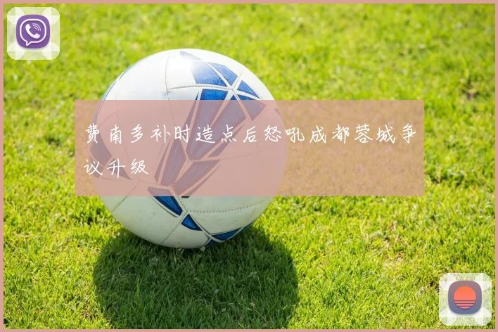 费南多补时造点后怒吼成都蓉城争议升级